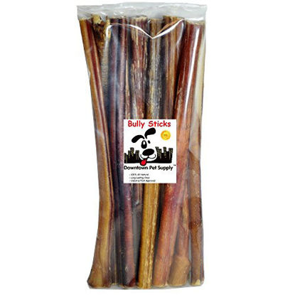 Picture of 12" Bully Sticks - Regular Select Thick - Dog Chew Treats, 12 inch (48 Pack), by Downtown Pet Supply