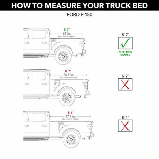 Picture of Gator ETX Soft Roll Up Truck Bed Tonneau Cover | 53306 | Fits 2004 - 2014 Ford F-150 5' 7" Bed (67'')