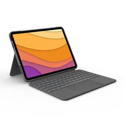 Picture of Logitech Combo Touch iPad Air (4th gen - 2020) Keyboard Case - Detachable Backlit Keyboard with Kickstand, Click-Anywhere Trackpad, Smart Connector - Oxford Gray; USA Layout