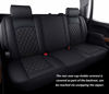 Picture of Aierxuan Seat Covers for Cars Full Set Chevy Chevrolet Silverado GMC Sierra Pickup 2007-2022 1500 2500HD 3500HD Crew Double Extended Cab Waterproof Leather Seat Protectors (Full Set, Black)