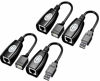 Picture of USB Over Cat6SNLLMZI USB RJ45 Extender Over Cat5/Cat5e /Cat6 Cable Extension Cable Connector Adapter - 2 Pairs