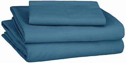 Picture of Amazon Basics Soft Microfiber Sheet Set with Elastic Pockets - Twin, Still Water
