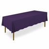 Picture of Lann's Linens - 60" x 102" Premium Tablecloth for Wedding / Banquet / Restaurant - Rectangular Polyester Fabric Table Cloth - Purple