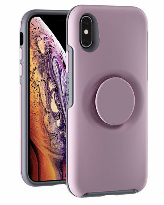 Picture of YIQUTECH 2 in 1 Case for iPhone Xs and iPhone X Case,Hybrid Design Made of Rigid Back(PC) and Flexible Bumper(TPU) (Pink Sand)