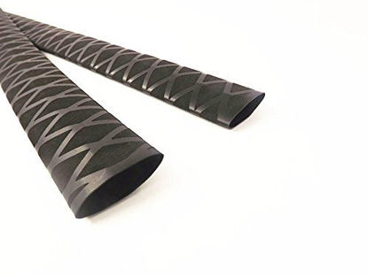 Picture of eTekGo X-Tube Heat Shrink Wrap Tubing 39"&64" Lengths for Rod Grips-5 Color 14 Sizes (Black, Diamter50mm; Length39")