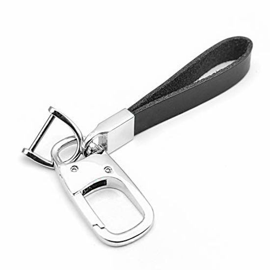 Amazon.com: Buffway Car Key case,Genuine Leather Car Key Chain Keychain  Holder Metal Hook and Keyring Zipper Bag for Remote Key Fob - Black :  Automotive