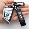 Picture of 1pcs Genuine Leather Car Logo Keychain Suit for BMW 1 3 5 6 Series X5 X6 Z4 X1 X3 X7 7 M Series Key Chain Keyring Family Present for Man and Woman