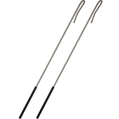 Picture of 2 Pieces Puppets Rods Arm Control Rod Metal Stainless Steel Puppets Accessory Stick Rubber Protective Sleeve Puppet Rod for Small Ventriloquist Puppet Arm Hand Puppet or Full Body (39 cm/ 15.4 inch)