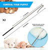 Picture of 2 Pieces Puppets Rods Arm Control Rod Metal Stainless Steel Puppets Accessory Stick Rubber Protective Sleeve Puppet Rod for Small Ventriloquist Puppet Arm Hand Puppet or Full Body (39 cm/ 15.4 inch)