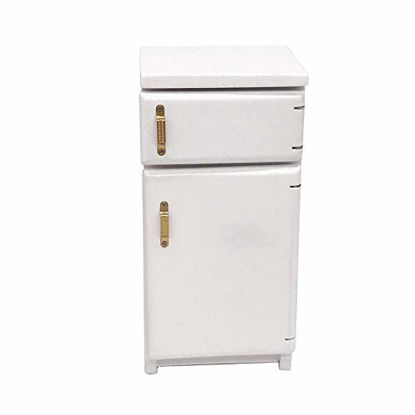 Picture of SXFSE Dollhouse Decoration Accessories,Mini Dollhouse Furniture Refrigerator Miniature Living Room Pretend Play Toy
