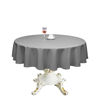 Picture of Romanstile Round Waterproof Tablecloth Stain Resistant and Wrinkle Free Table Cloths for Dining/Party/Camping Indoor and Outdoor Use Washable Polyester Table Cover (Light Grey, 70 inch)