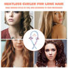 Picture of Heatless Curling Rod Headband No Heat Silk Ribbon Curling Rod Hair Roller Curls with Hair Claw Clip Lazy Natural Soft Wave DIY Hair Rollers Styling Tool for Sleep in Overnight (Cai)