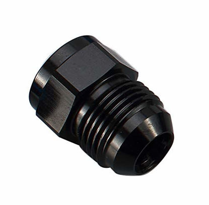 Picture of Black Anodized Aluminum Female to Male expander AN8 to AN10 Expander adaptor Female JIC -8 AN to Male -10 AN Flare Thread Hose Expander