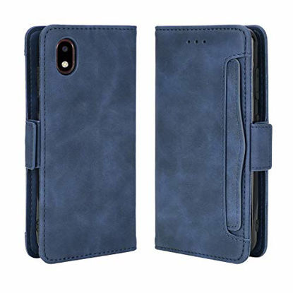 Picture of Ranyi ZTE Avid 579 Case, ZTE Blade A3 2020 Case, Premium Leather Wallet Case with 5 Credit Card Holder Slots Kickstand Feature Flip Folio Magnetic Wallet Protecive Case for ZTE Avid 579 -Blue