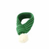 Picture of NACOCO Christmas Dog Knitted Scarf with White Pompom Warm Bandana Winter Holiday Pet Accessories Cat Scarves for Small Medium Cats Dogs Lovely Winter Outfits (L, Green)
