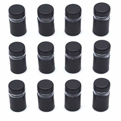 Picture of Antrader 12 Pack Stainless Steel Glass Standoff 1/2" x 3/4", Wall Mount Standoff Holder Screw Advertise Fixing Nail Sign Mounting Hardware, Matte Black