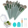Picture of Makeup Brushes 22 Pcs Makeup Kit,Foundation Brush Eyeshadow Brush Make up Brushes Set (Green, 22 Piece Set)