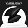 Picture of MR&HM Satin Pillowcase for Hair and Skin, Silk Satin Pillowcase 2 Pack, King Size Pillow Cases Set of 2, Silky Pillow Cover with Envelope Closure (20x36, Black)
