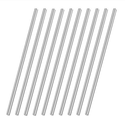 Picture of VictorsHome 5mm x 200mm 304 Stainless Steel Round Rod, Metal Solid Shaft Rods Lathe Bar Stock for DIY Crafts Model Car Helicopter Airplane 10pcs