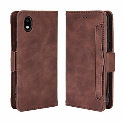 Picture of Ranyi ZTE Avid 579 Case, ZTE Blade A3 2020 Case, Premium Leather Wallet Case with 5 Credit Card Holder Slots Kickstand Feature Flip Folio Magnetic Wallet Protecive Case for ZTE Avid 579 -Brown