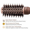 Picture of FIXBODY Round Hair Brush with Boar Bristles, Nano Thermal Ceramic, Ionic Tech and Anti-Static, Roller Hairbrush for Blow Drying, Curling, Straightening (2.5 inch, Barrel 1.25 inch)