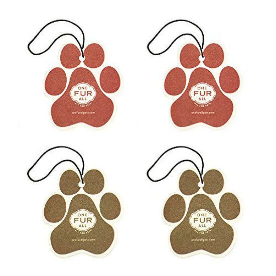 Picture of One Fur All Pet House Car Air Freshener, Pack of 4 - Fall Mix - Non-Toxic Auto Air Freshener, Pet Odor Eliminating Air Freshener for Car, Ideal for Small Spaces, Dye Free Dog Car Air Freshener
