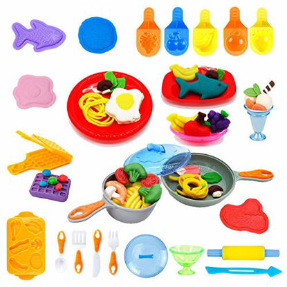 Pandapia 48-Piece Play Dough Tools for Kids Playdough Set