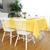 Picture of FOLINS&HOME Yellow Rectangle Tablecloth Wrinkle Free Waterproof Polyester Table Cloths Spillproof Heavy Duty Washable Table Cover for Party, Banquet, Indoor and Outdoor - Square/Oblong, 54 x 54 inch