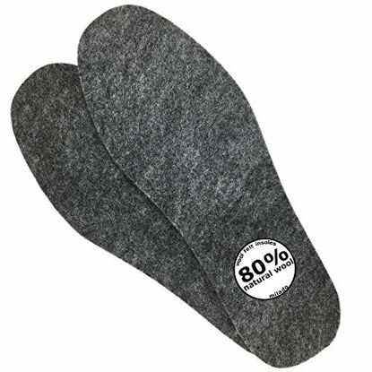Picture of Wool Shoe Insert InsolesNatural Wool InsolesWarm Lambs Wool Insoles for Men and Women (Men's 9/Women's 10)