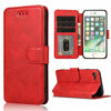 Picture of QLTYPRI iPhone 7 Plus iPhone 8 Plus Case Premium PU Leather Simple Wallet Case TPU Bumper [Card Slots] [Kickstand] [Magnetic Closure] Shockproof Flip Cover for Apple iPhone 7P iPhone 8P - Red