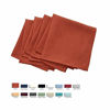 Picture of maxmill Jacquard Cloth Napkins 20 x 20 Inch Swirl Pattern Soft Comfortable and Luxury Serviette for Restaurant Family Dinners Weddings Parties and Banquets Set of 4 Pieces Rust