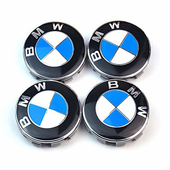 Picture of DIY1234 4PCS 68mm/2.68inch Wheel Center Caps Emblem for BMW, Rim Center Hub Caps for All Models with BMW Wheels Logo