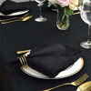 Picture of Maxmill Jacquard Cloth Napkins 20 x 20 Inch Swirl Pattern 4 Packs Solid Washable Polyester Comfortable for Restaurant Family Dinners Weddings Parties and Banquets Black