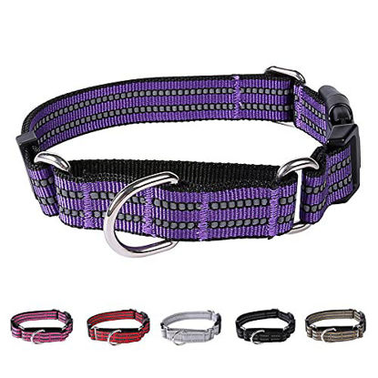 Picture of Martingale Dog Collars - Adjustable Reflective Dog Training Collar with Quick Release Buckle for Small Medium Large Dogs.