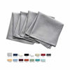 Picture of maxmill Jacquard Cloth Napkins 20 x 20 Inch Swirl Pattern Soft Comfortable and Luxury Serviette for Family Dinners Weddings Parties and Banquets Set of 4 Light Gray