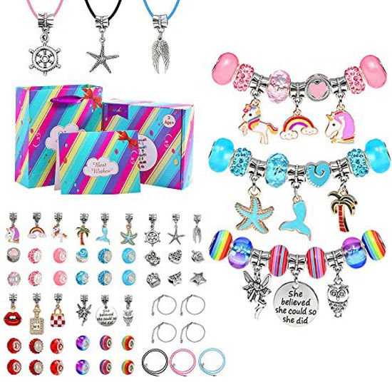GetUSCart- Charm Bracelet Making Kit, 8 9 10 Year Old Girl Gifts