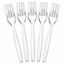 Picture of Plasticpro Disposable Clear Plastic Cutlery Disposable utensils Heavyweight 100 Count (Forks)