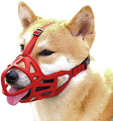 Basket Breathable Silicone Dog Muzzle for Anti-Barking and Anti-Chewing Mayerzon Dog Muzzle 