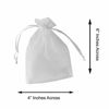 Picture of 100 Pack 4x6 Inch Mini Sheer Drawstring Organza Transparent Bags Jewelry Sack Pouches for Wedding, Party Decorations, Arts & Crafts Gifts (White)