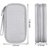 Picture of Electronics Accessories Bag, Universal Electronics Accessories Organizer Case, Waterproof Portable Cable Organizer Bag, Travel Gear Carry Bag for Cord, Charger, Flash Drive, Phone, SD Card, Gray