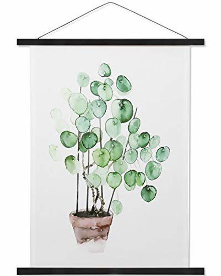 Picture of Magnetic Poster Hanger Wooden Poster Hangers, 13 Inch, Extra Strong Magnets, Quick Assembly and Easy Use, Wood Poster Hanger for Wall Art, Pictures, Prints, Maps, Canvas, 13x22 13x19 13x18, Black
