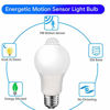 Picture of Energetic Motion Sensor Light Bulb, 60 Watt Equivalent (8.5W), Indoor/Outdoor Automatic Activated by Motion, A19, E26, 5000K Dusk to Dawn Security Bulbs for Entrance, Porch, Stairs, Hallway, 2 Pack