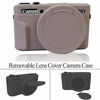 Picture of G7X Mark II G7X Removable Lens Cover Silicone Cover Rubber Soft Camera Case Cover for Canon PowerShot G7X II G7X (Lightgrey)