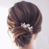 Picture of Jakawin Bride Wedding Pearl Hair Pins Bridal Hair Accessories Flower Hair Piece for Women and Girls HP065 (Rose Gold)