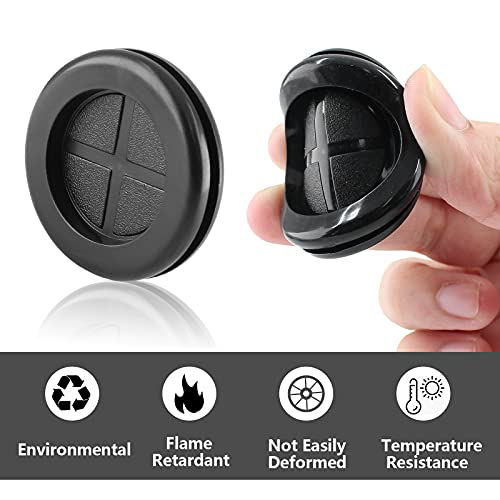 GetUSCart Zorveiio 1" ID 11/4" Drill Hole Rubber Hole Grommet with