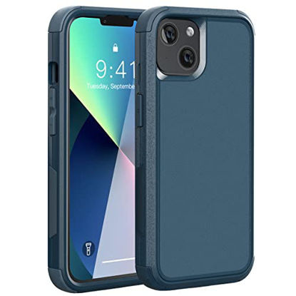 Picture of AICase for iPhone 13 Case,Heavy Duty 3-Layer Rugged Pocket-Friendly Phone Case,Durable Military Grade Protection Shockproof/Drop Proof/Dust-Proof Protective Cover for iPhone 13 (6.1 inch) (sea Blue)