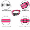 Picture of NIMBLE Dog Collar Waterproof Pet Collars Anti-Odor Durable Adjustable PVC & Polyester Soft with Reflective Cloth Stripe Basic Dog Collars S/M/L Sizes (Small (9.45-14.17inches), Pink)