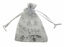 Picture of SUNGULF 100pcs Snowflake Organza Pouch Bag Drawstring Strong Christmas Gift Candy Jewelry Party Wedding Favor Bags (White Silver Snowflake, 5x7 Inch)