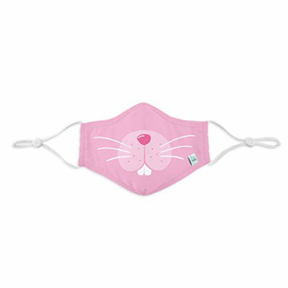 Picture of i play. by green sprouts Adjustable Reusable Face Mask-Pink Bunny-Youth/Adult Small