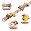 Picture of 3 PCS Dog Collars for Small Dogs Puppy Collar and Leash Set Dog Bow Tie with Bell Puppy Bandana Leather Dog Collar for Small Dogs Puppies and Cats(Beige)